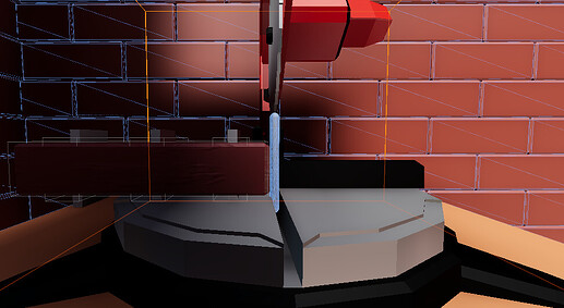 the brick under the saw