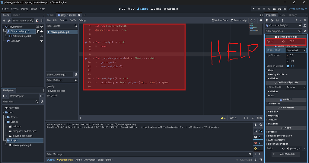 CharacterBody2D not working - Physics - Godot Forum