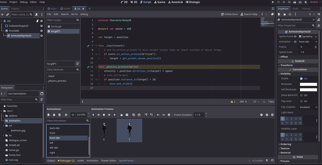 Need help in point and click player movement for 2D isometric game ...