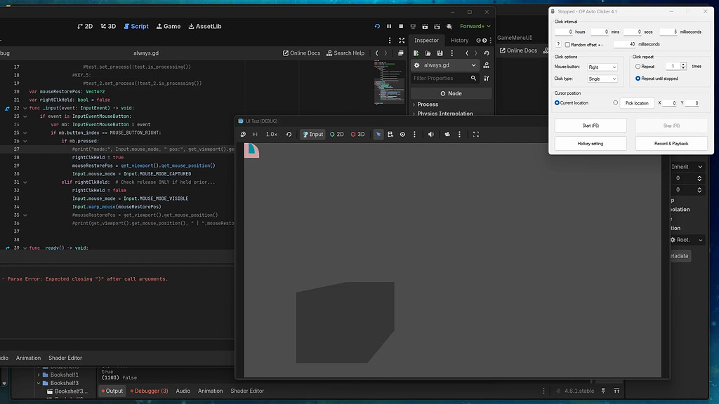 Warp_mouse going back to center - Help - Godot Forum