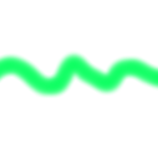 blurry green squiggly line