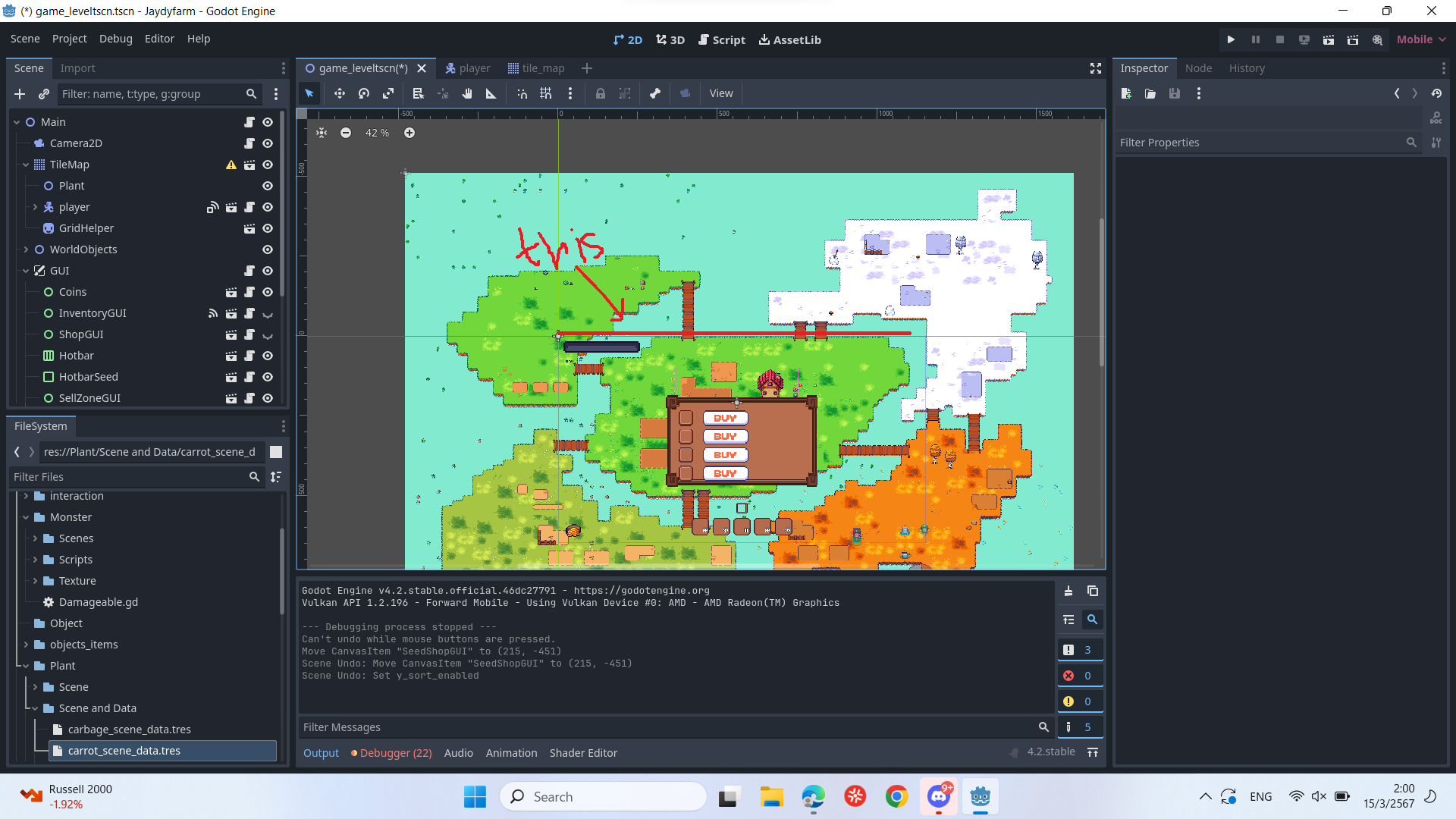 Have a problem with Y-sort (tile map) - Help - Godot Forum