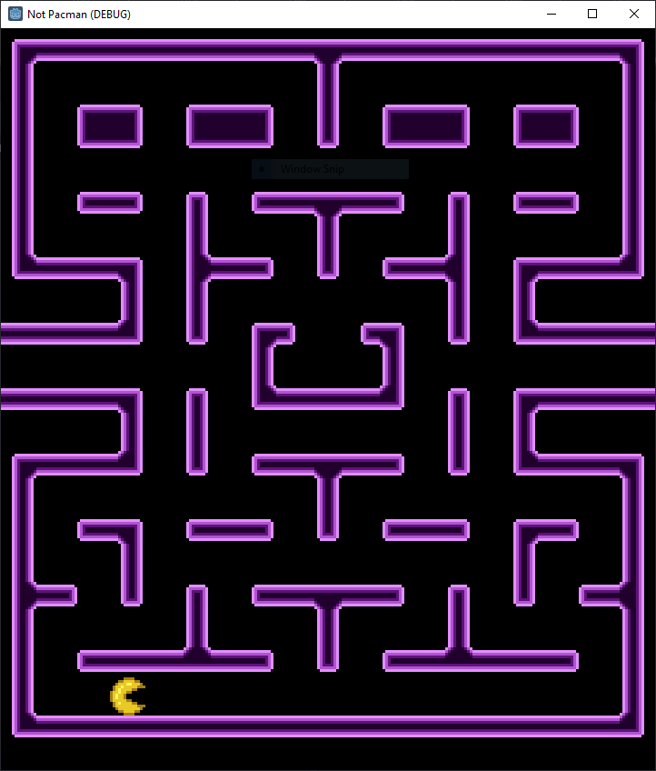 Here pacman cannot go up or down, as wanted.