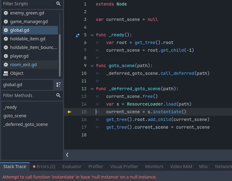 Better scene transition implementation - Programming - Godot Forum