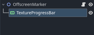 godot help - axe offscreen indicator scene tree