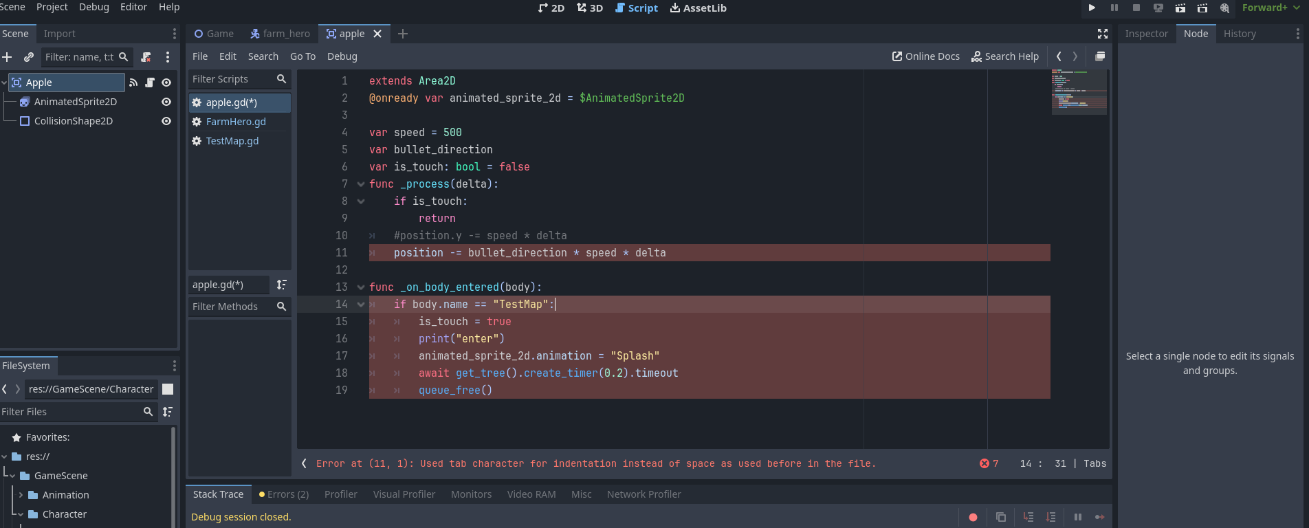 How can I detect Area2d with TileMap? - Page 2 - Physics - Godot Forum