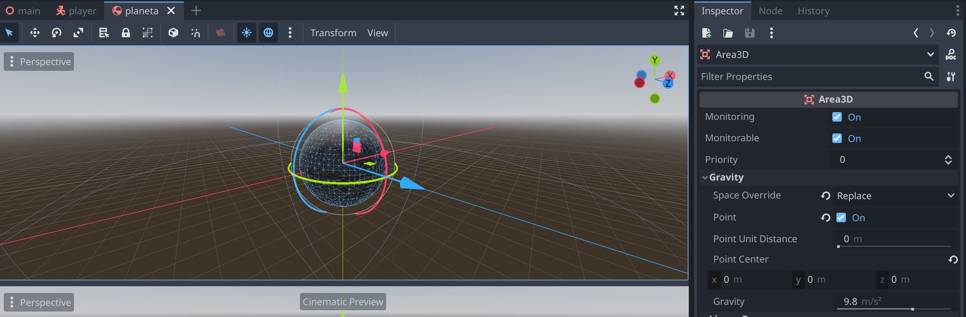 3D planet gravity - Physics - Godot Forum