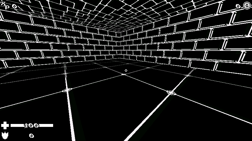 In the corner of the area