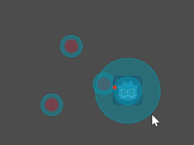 Expected behaviour, collision between two colliders. Unsure as to what the red square is at point of contact.